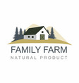farm label landscape building vector image