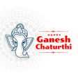 happy ganesh chaturthi banner with realistic lord vector image vector image