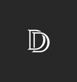 letters initials dd logo monogram weaving lines vector image vector image