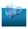 iceberg floating in water arctic glacier vector image vector image