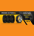 realistic tire banner car wheel repair and auto vector image vector image