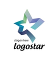 star logo of colored ribbons vector image