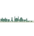abstract algiers algeria city skyline with color vector image
