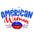 american woman - happy independence day july 4th l vector image vector image