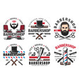 barber shop tools and equipment vector image