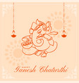 beautiful lord ganesha design for ganesh vector image vector image