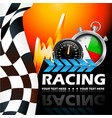 motorcycle or car racing poster design vector image