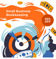 small business bookkeeping accounting service vector image