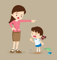 teacher scolding student girl rampage vector image vector image