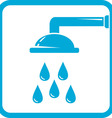 bathroom symbol with shower icon vector image vector image