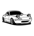 black and white car vector image