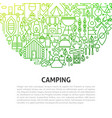 camping line concept vector image