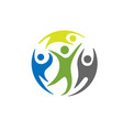 circle people social groups logo vector image vector image