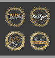 holly jolly quote merry christmas happy new year vector image