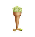 pistachio ice cream composition vector image