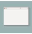 simple browser window on blue back ground vector image vector image