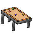 wood pool table pool table variation vector image vector image