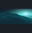 retro background futuristic landscape 1980s style vector image