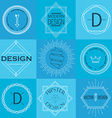 set of retro vintage insignias and logotypes vector image