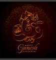 elegant lord ganesha design for indian festival vector image vector image