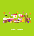 happy easter greeting postcard vector image