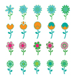 retro flower elements vector image vector image