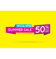 summer sale sign banner poster ready for web vector image