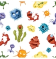 virus and bacteria seamless pattern vector image