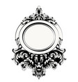 baroque mirror frame french luxury rich intricate vector image vector image