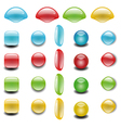 colorful web button set vector image