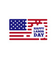 happy labor day with rouded vector image