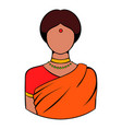indian woman in traditional sari icon vector image vector image