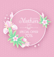 mothers day greeting and invitation with soft vector image