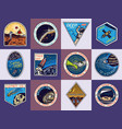 set of space logo human mission to mars vector image