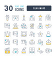 line icons film award vector image