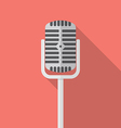 retro microphone flat icon vector image