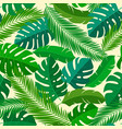 tropical seamless natural pattern exotic leaves vector image