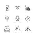 adventure related thin line icon symbol design vector image