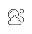 bubbles and foam line outline icon vector image vector image