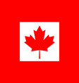 canada flag official colors and proportion vector image vector image