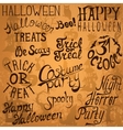 collection of halloween hand typography designs vector image vector image