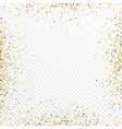 gold glitter celebratory confetti background vector image