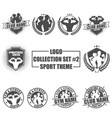logo collection set with sport theme vector image vector image