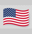 waving flag of america usa vector image