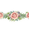 floral seamless pattern bouquet design garden vector image