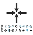 impact arrows flat icon with bonus vector image