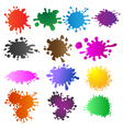 set of colored blots vector image vector image