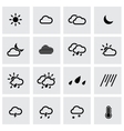 black weather icon set vector image