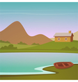 cartoon landscape vector image vector image