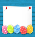 celebration empty paper card with easter vector image vector image